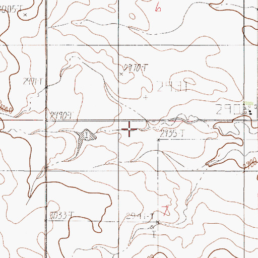 Topographic Map of Malkuch Reservoir, MT