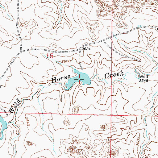Topographic Map of USA Reservoir Number 2 Dam, MT