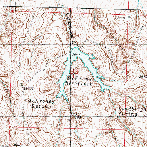 Topographic Map of Engdahl Number 3 Dam, MT