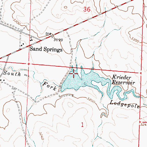 Topographic Map of Charagus Dam, MT