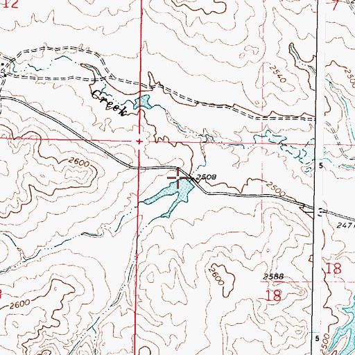 Topographic Map of Twitchell Number 1 Dam, MT