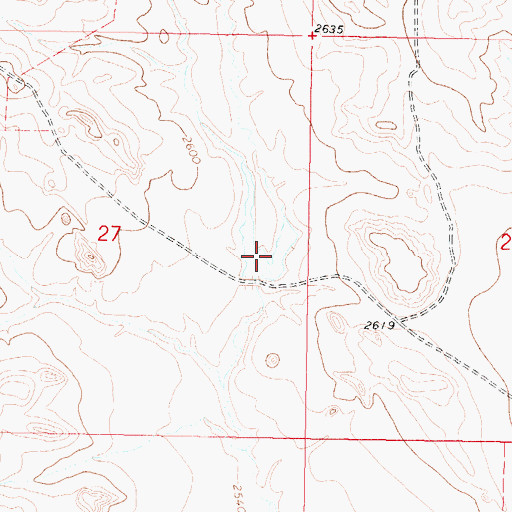 Topographic Map of Caldwell Dam, MT