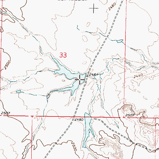 Topographic Map of Burgess Number 1 Dam, MT