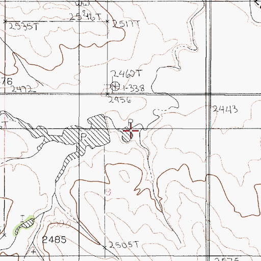 Topographic Map of Pawlowski Number 1 Dam, MT