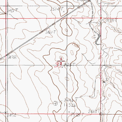 Topographic Map of James-Smith Dam, MT