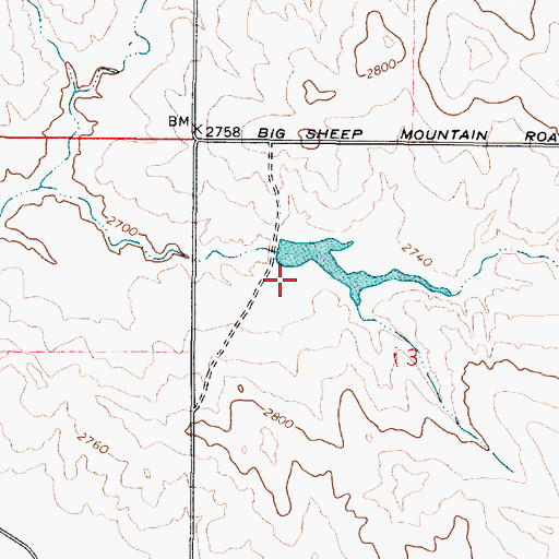 Topographic Map of Swift Dam, MT