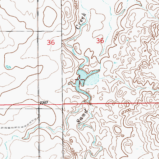 Topographic Map of Picard Reservoir, MT