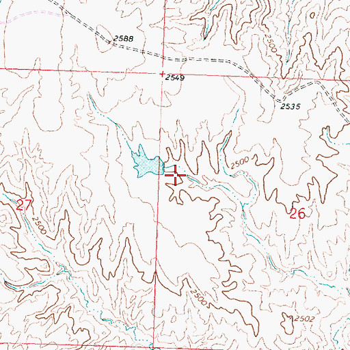 Topographic Map of CCC Indian Division Number 1 Dam, MT