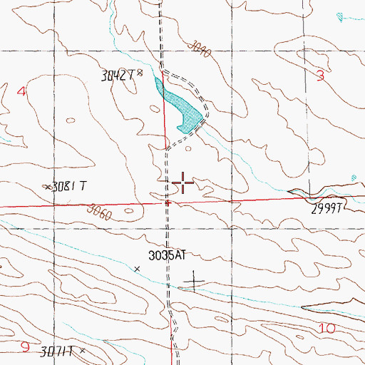 Topographic Map of Resettlement FSA Number 5 Dam, MT