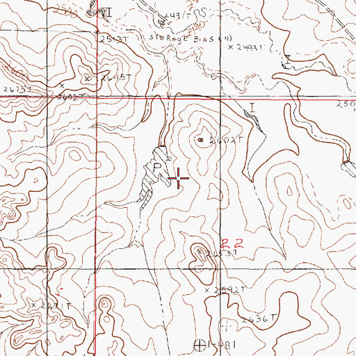 Topographic Map of Fillenworth Reservoir Number 1 Dam, MT
