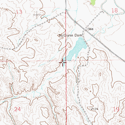 Topographic Map of McGlynn Reservoir, MT