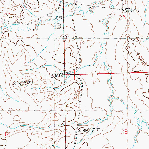 Topographic Map of Deadmans Basin Dike, MT
