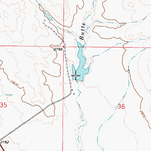 Topographic Map of Fillafer Number 1 Dam, MT