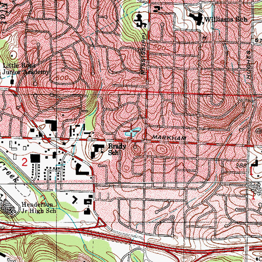 Topographic Map of Wingate Lake, AR