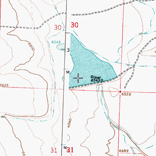 Topographic Map of Hirschy Dam, MT
