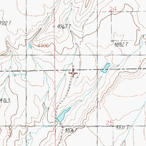 Topographic Map of C Volf Dam, MT