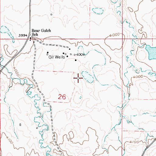 Topographic Map of Parsell Dam, MT