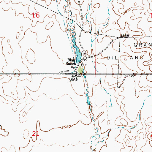 Topographic Map of Blair Number 2 Dam, MT