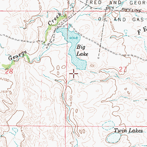 Topographic Map of Big Lake Dam, MT