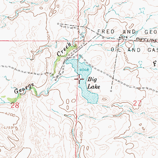 Topographic Map of Big Lake, MT