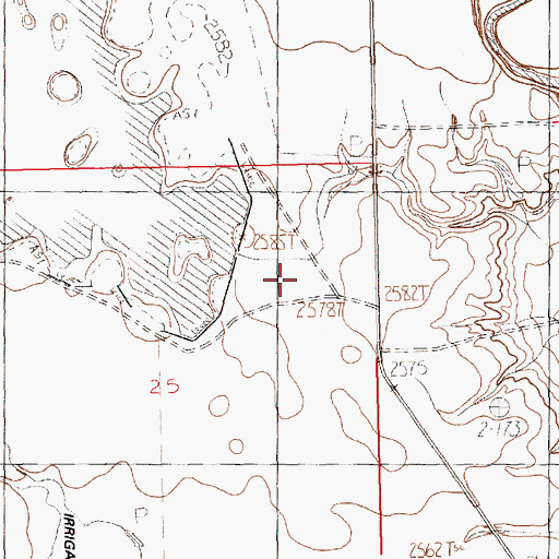 Topographic Map of North Chinook Dam, MT