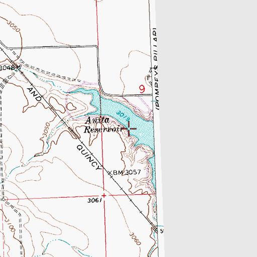 Topographic Map of Anita Reservoir, MT