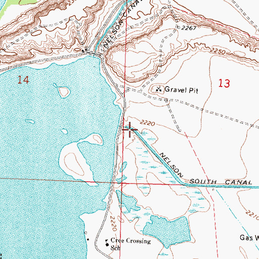 Topographic Map of Nelson Dikes A,B,C, and D, MT