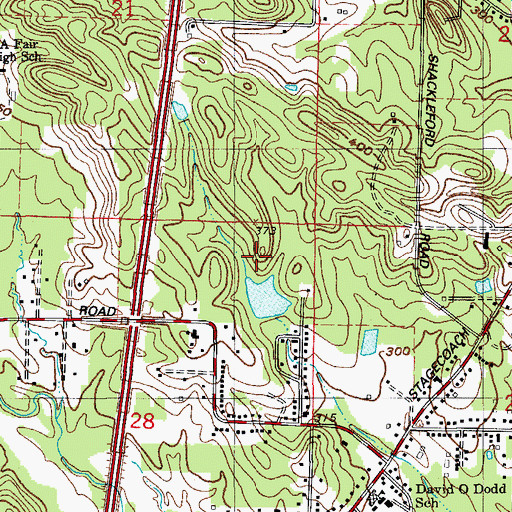 Topographic Map of Sprick Lake Dam, AR