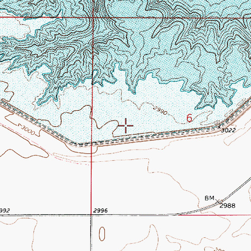 Topographic Map of Tiber Dike, MT