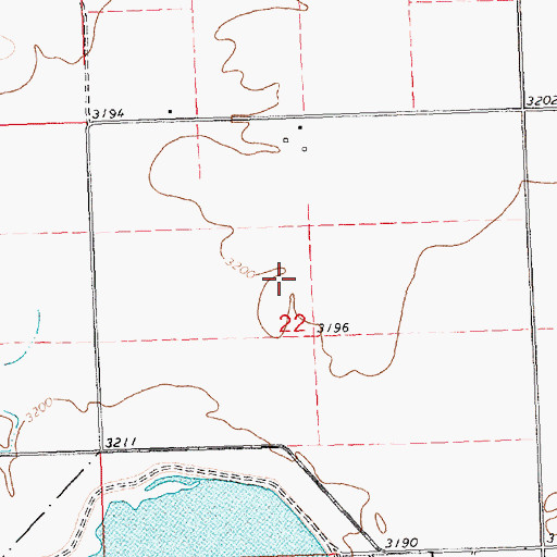 Topographic Map of Pablo Reservoir, MT