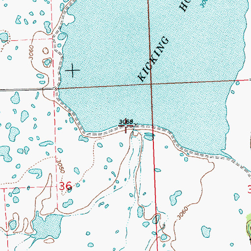 Topographic Map of Kicking Horse Dam, MT