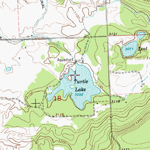 Topographic Map of Twin Dam, MT