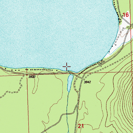 Topographic Map of Little Bitterroot Dam, MT