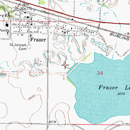 Topographic Map of Little Porcupine Dam, MT
