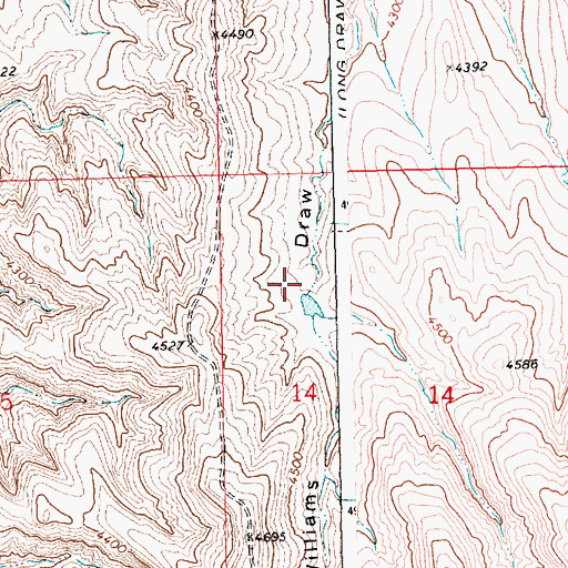 Topographic Map of Big Reservoir Dam, MT