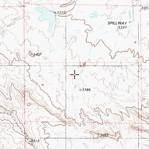 Topographic Map of Apache Dam, MT