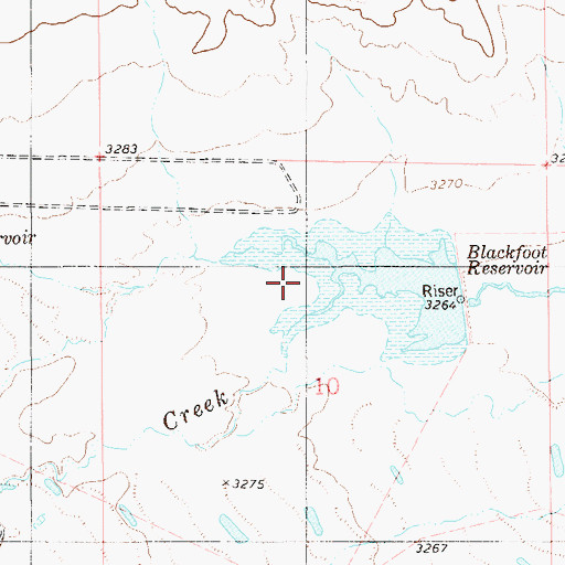 Topographic Map of Blackfoot Dam, MT