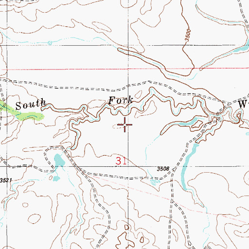 Topographic Map of Pilister Diversion Dam, MT