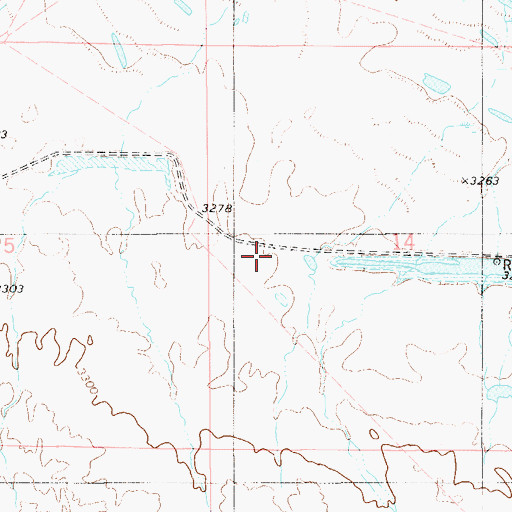 Topographic Map of Long Dam, MT