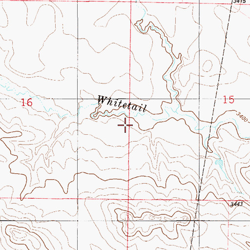 Topographic Map of Lostcalf Dam, MT