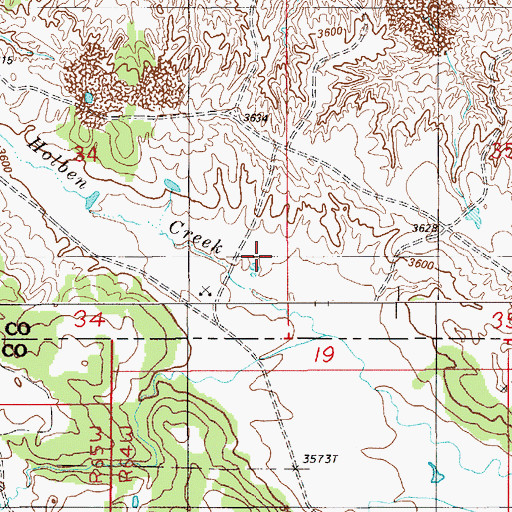 Topographic Map of Prairiedog Dam, MT