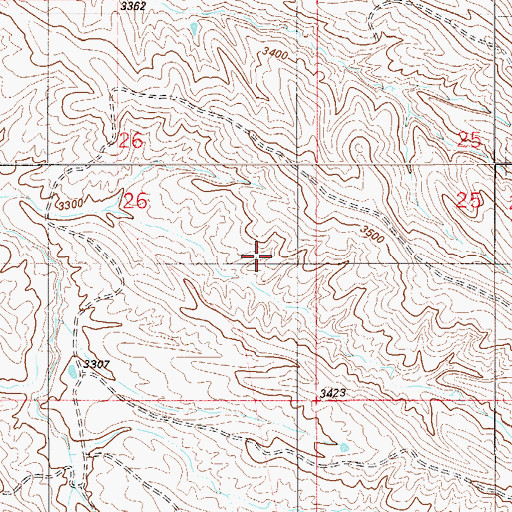 Topographic Map of Whitetail Dam, MT