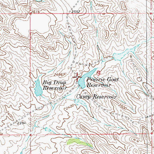 Topographic Map of Prairie Goat Dam, MT