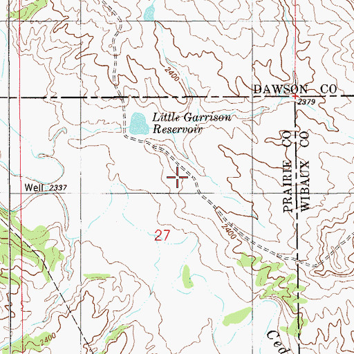 Topographic Map of Little Gertison Dam, MT