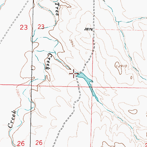 Topographic Map of Smith Ranch 4 Dam, MT