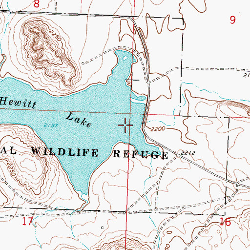 Topographic Map of Hewitt Dam, MT