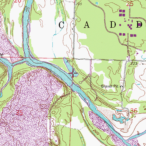 Topographic Map of Degray Reregulating Dam, AR