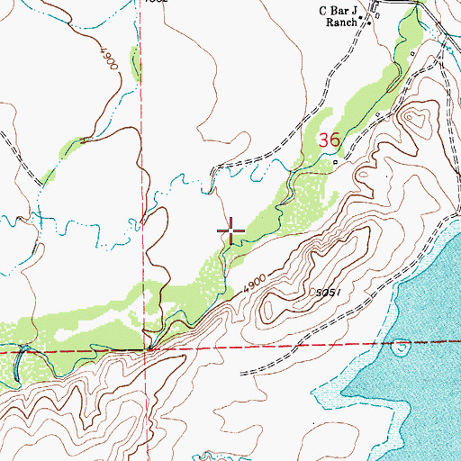 Topographic Map of Lebo Number 2 NE Dam, MT