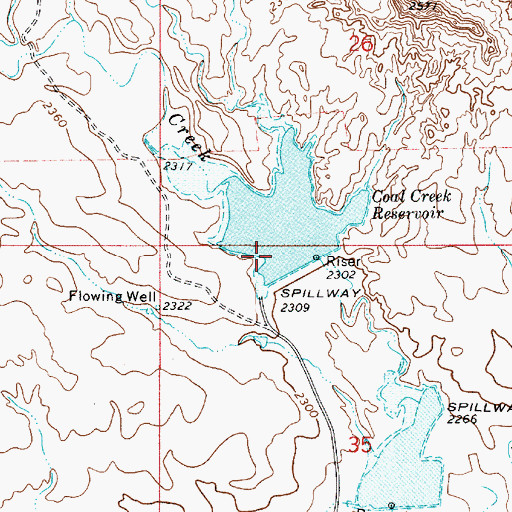 Topographic Map of Coal Creek Dam, MT