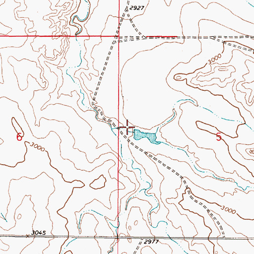 Topographic Map of Sheep Mountain Drop Dam, MT